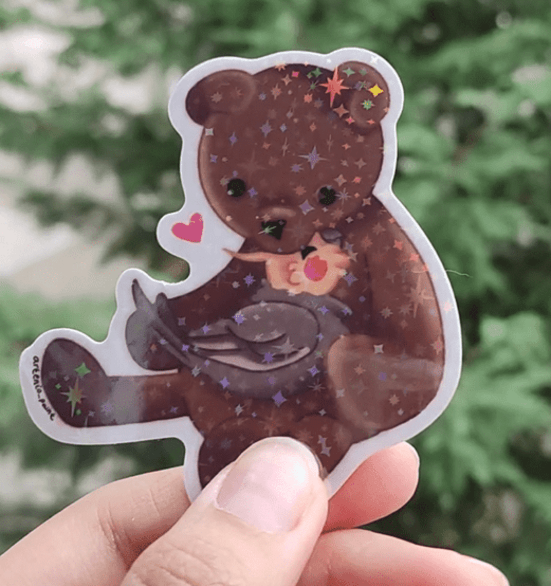 Sticker Ninfa con oso - 2